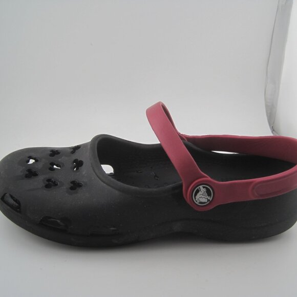 Crocs Classic Clog Mickey Mouse Black Red Slip On Sandals Comfort Women's Size 7 - Picture 6 of 10